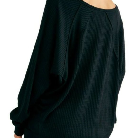 NWT Free People Santa Clara Thermal Top Black - Picture 2 of 6